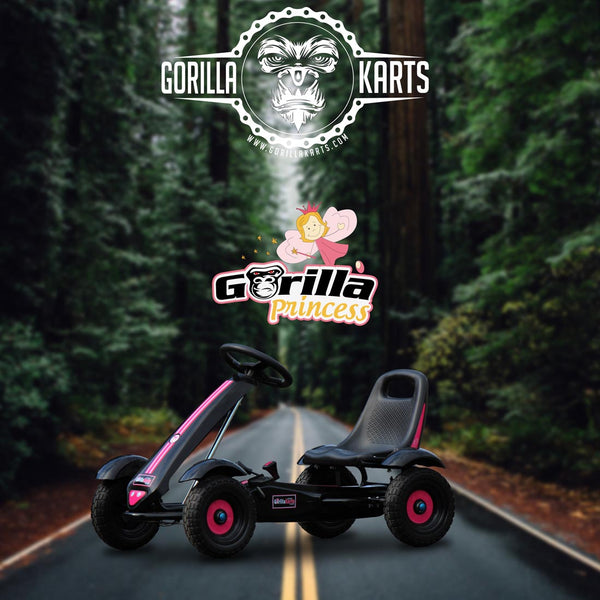 Gorilla Princess Pedal Go Kart Pink + Tipping Trailer