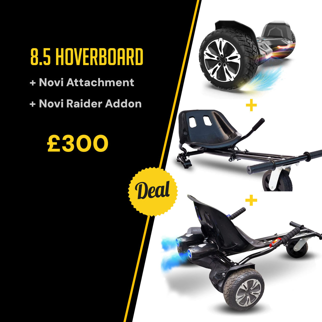 8.5 G2 Hoverboard + Novi hoverkart + Raider Addon Bundle Deal