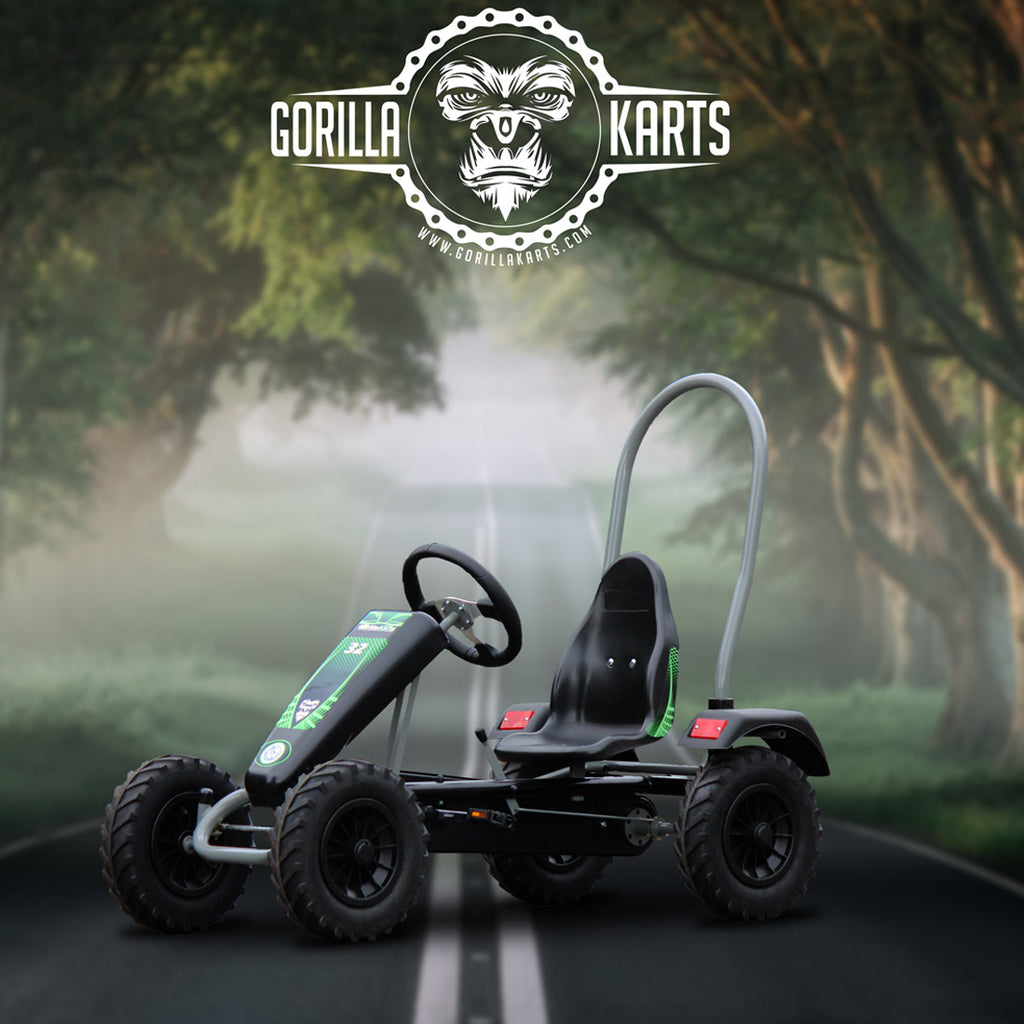 Gorilla Large Pedal Go Kart Green - Tractor Wheels